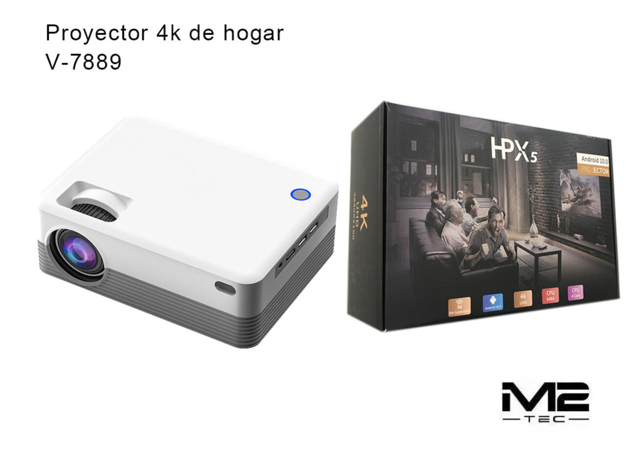 Proyector 4K Android 10.0 | Cine en Casa Profesional - 300 Pulgadas